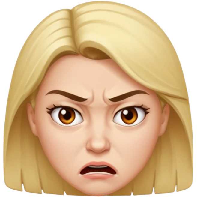 Beautiful woman angry and sick of idiots emoji