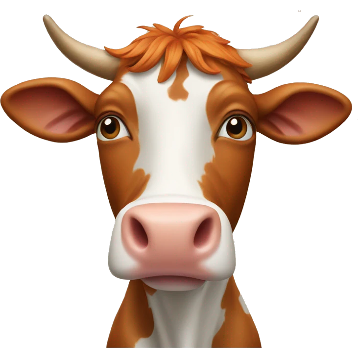 Ginger cow emoji