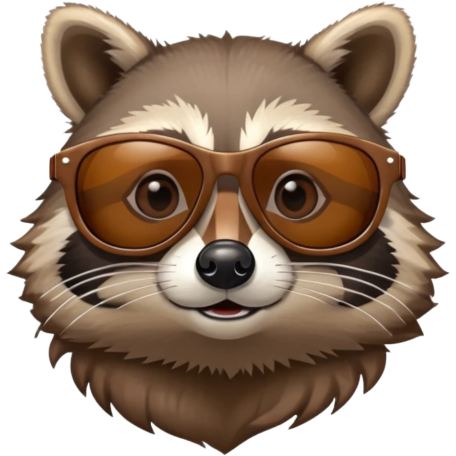Raccoon with sunglasses emoji
