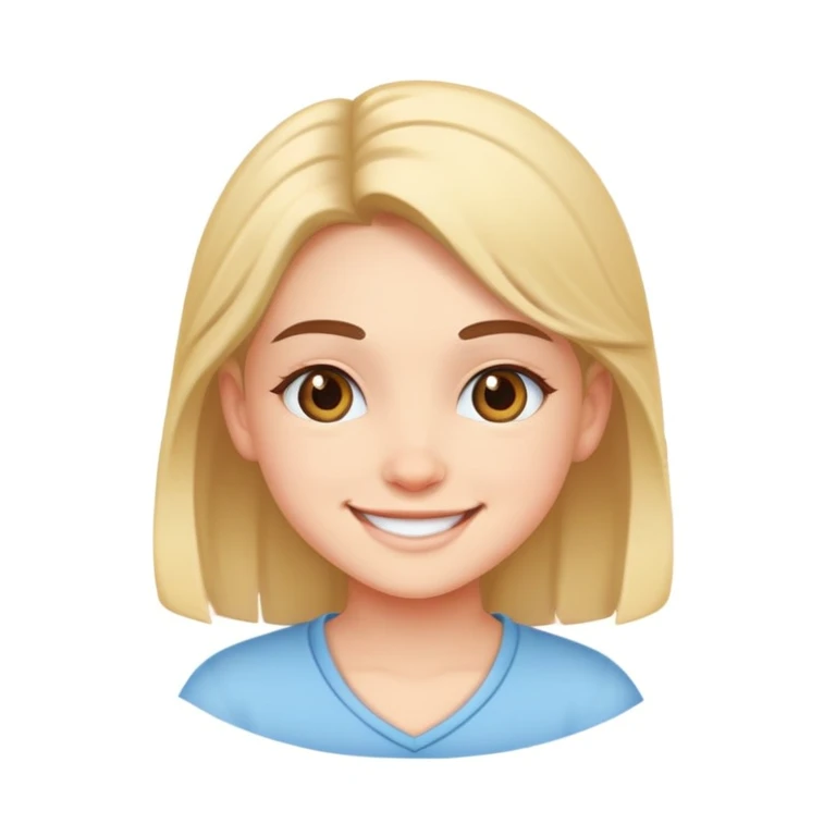Generate an emoji of a cute girl with a soul patch  emoji