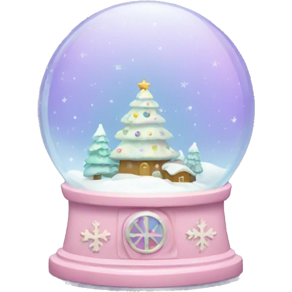 Pastel Christmas snowglobe emoji