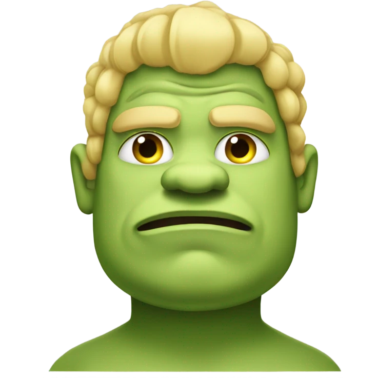 Fat ogre with blond hair and long eyelashes  emoji