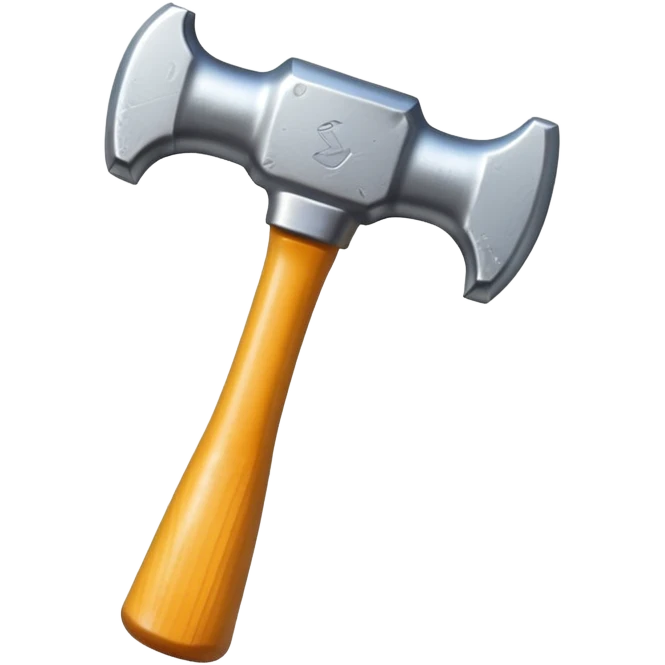 smar hammer used to repair, very tansparent in white color emoji