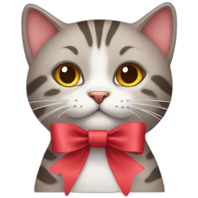 cat with ribbon emoji