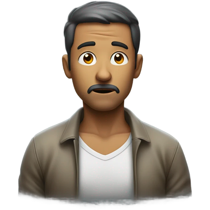 man taking a deep breath emoji