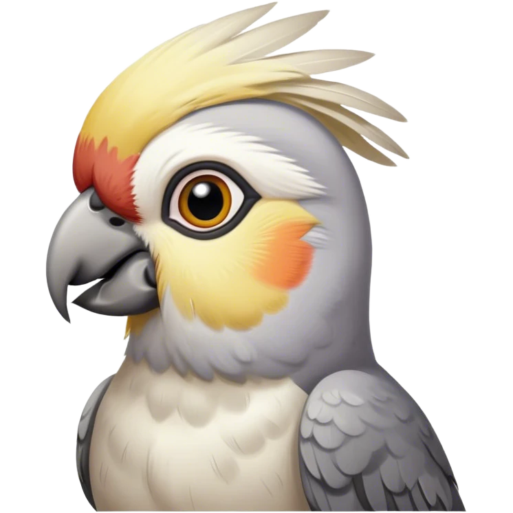 cockatiel bird thinkinf emoji