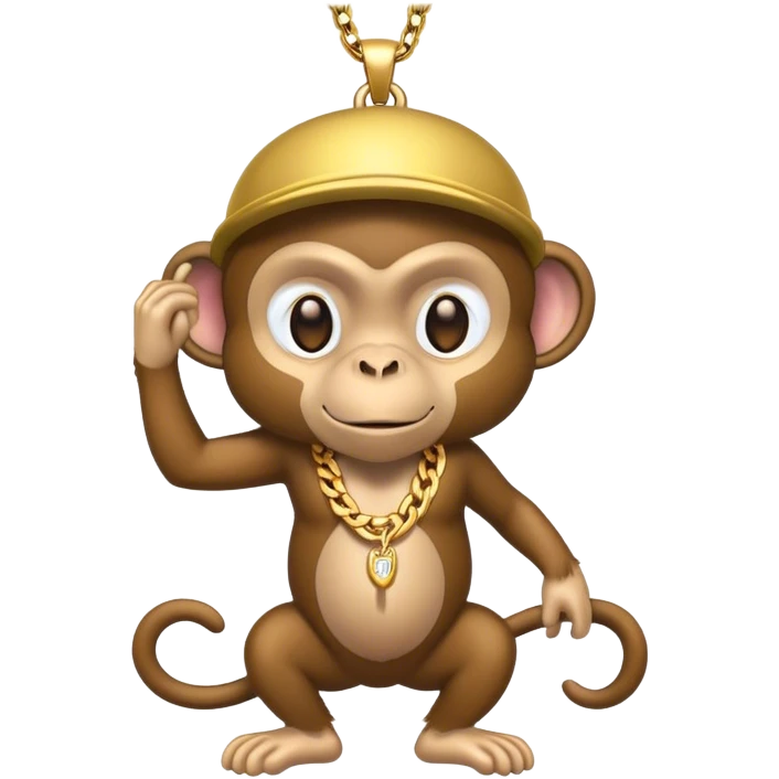Hip hop monkey emoji