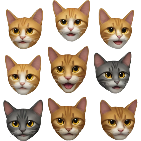 A gangs of cats emoji