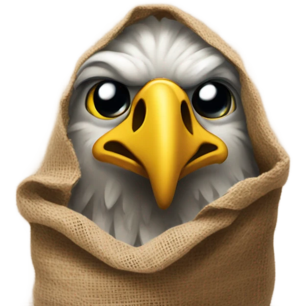 Eagle in a sack emoji
