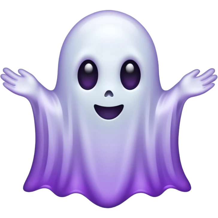 fantasma roxo e branco emoji
