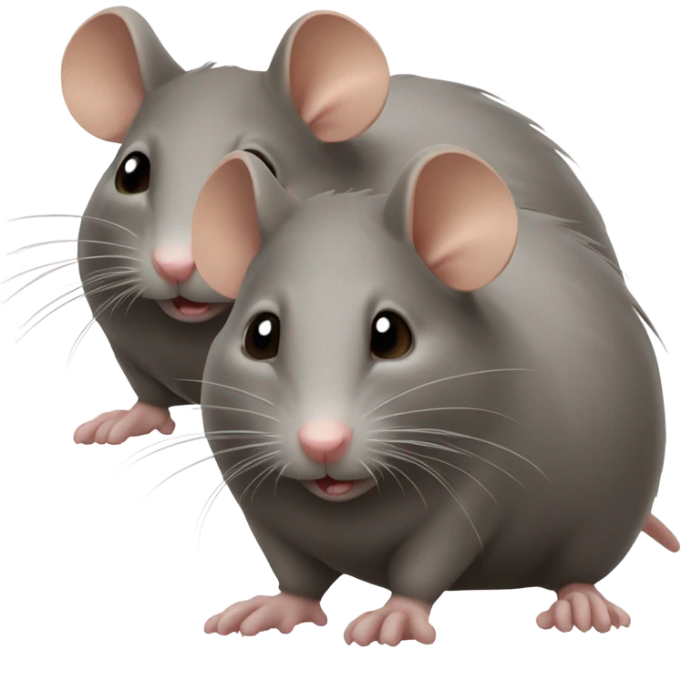 Three fat rats  emoji