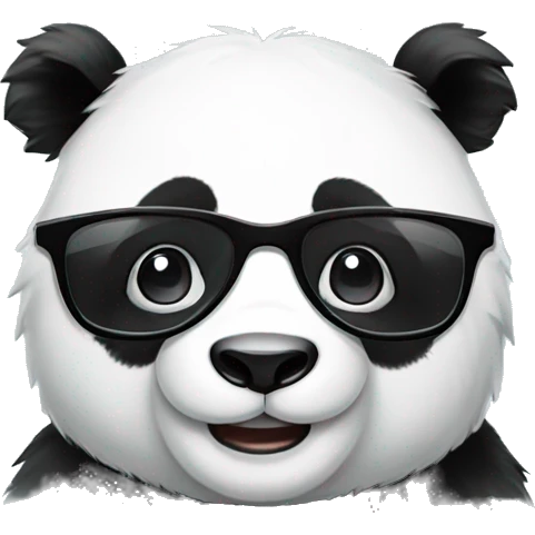 Panda con gafas  emoji