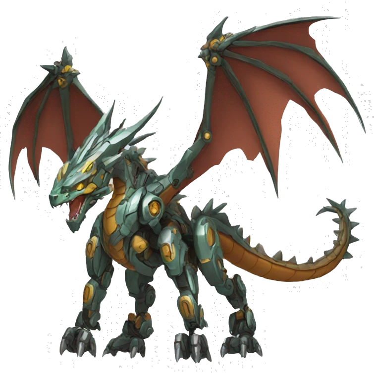 Mecha Dragon full body emoji