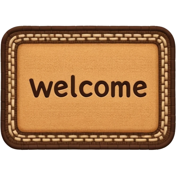 Doormat with welcome  emoji
