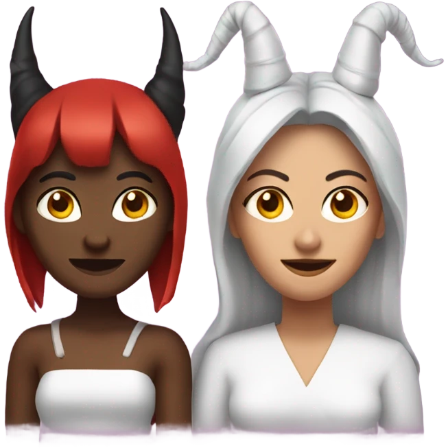 Ma & woman with devil horns emoji
