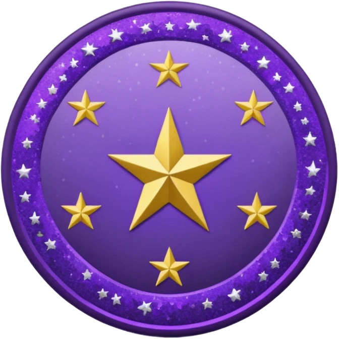 patente militar baixa roxa com glitter emoji