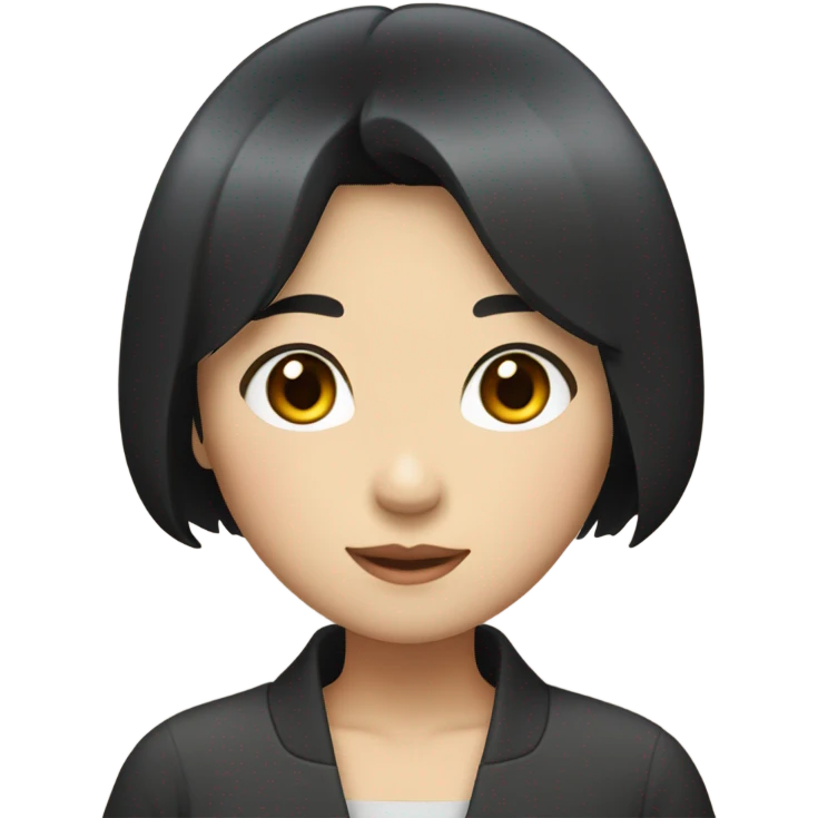 black-short-bob-hair-japanese-girl-face emoji