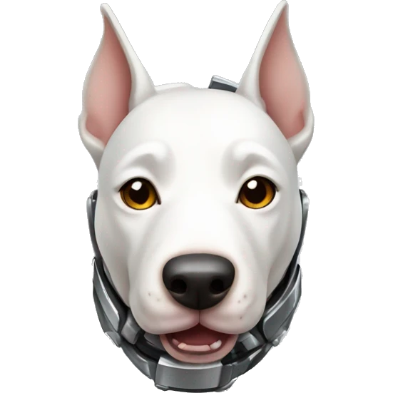Metal Robot bull terrier emoji