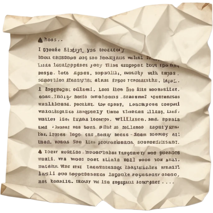 piece of paper with written text only emoji