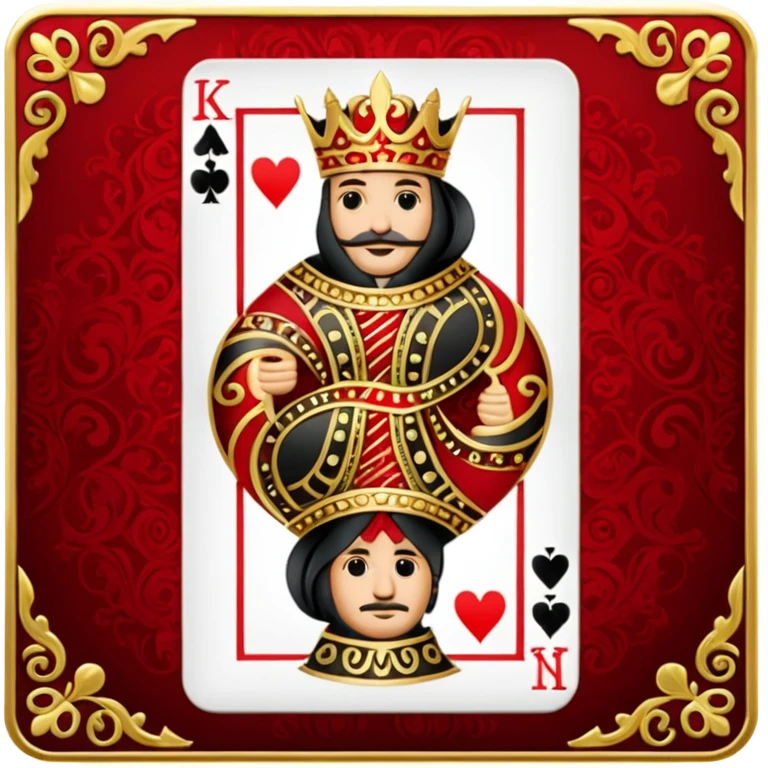 Solitaire card king emoji