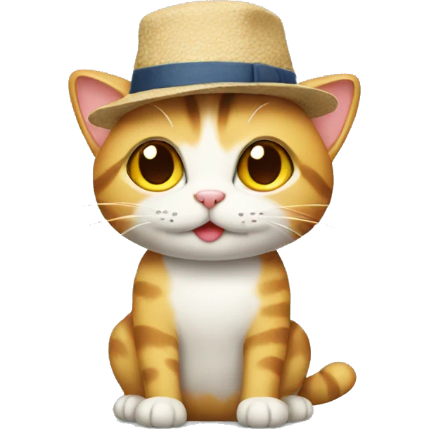 Cat wearing hat emoji