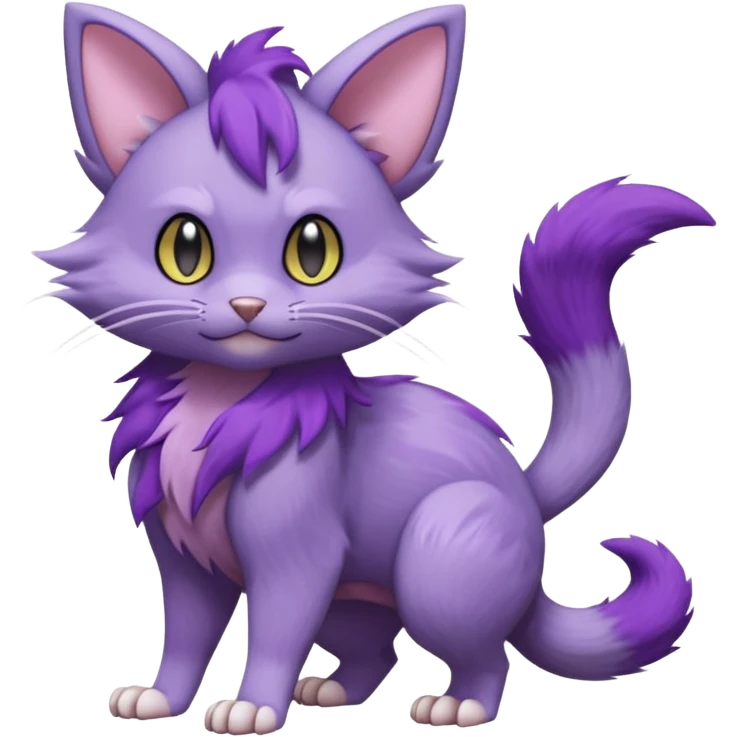 Purrloin-Delcatty-Rattata-Pokémon-fusion-hybrid-creature (full body) emoji
