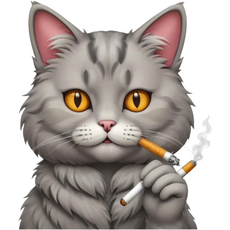 a cat smoking emoji