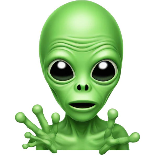 alien with weed emoji