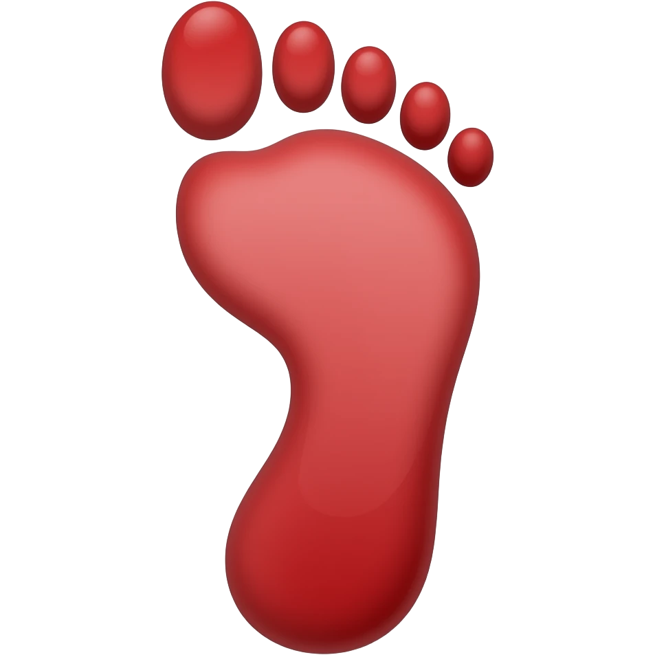 Mata Laxmi footprint in red colour emoji