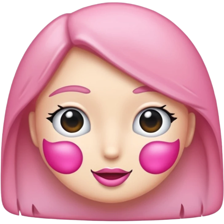 Netflix açılı pembe bir bilgisayar emoji