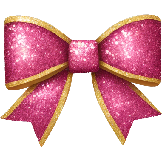 Glitter bow emoji