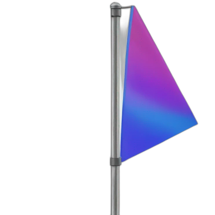 triangle flag on a pole waving in the wind emoji