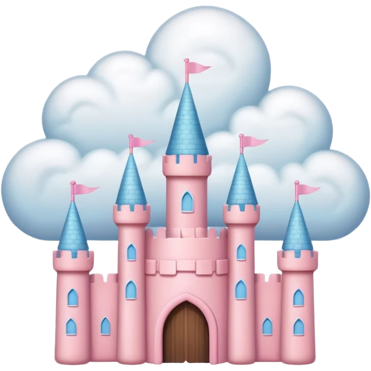 cloud pink castle emoji