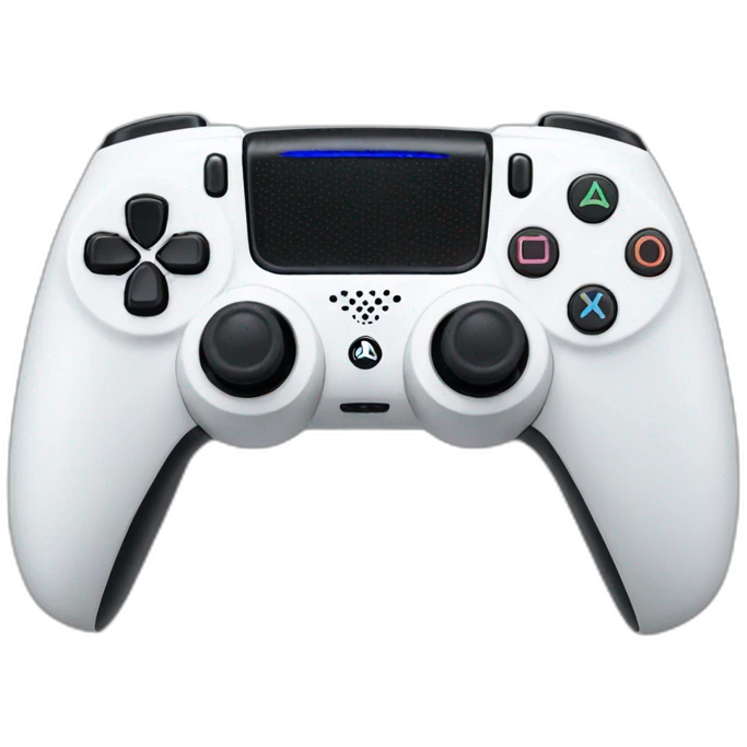 White Ps5 dualsence controller emoji
