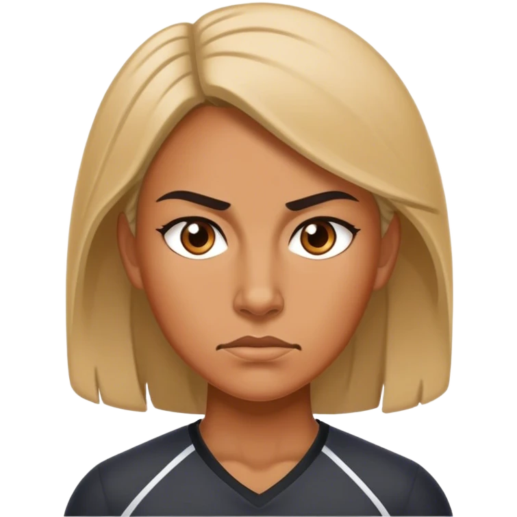 tough looking female coach emoji