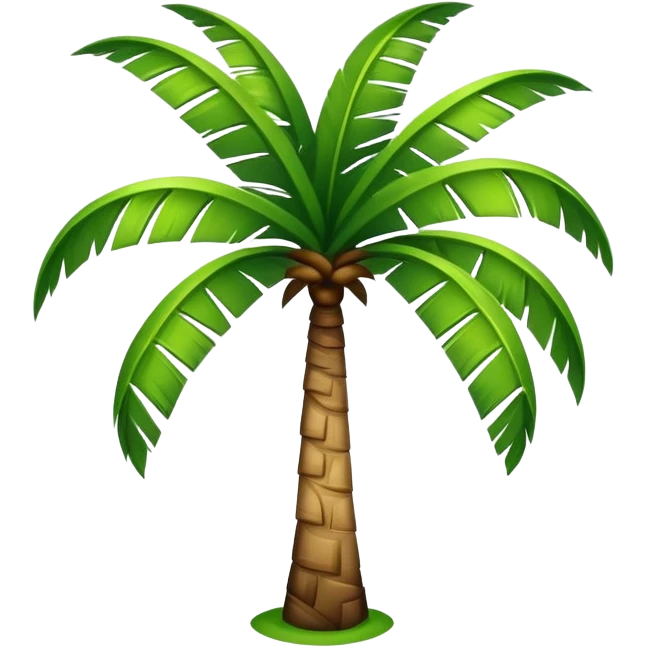 Sa'a palm tree emoji
