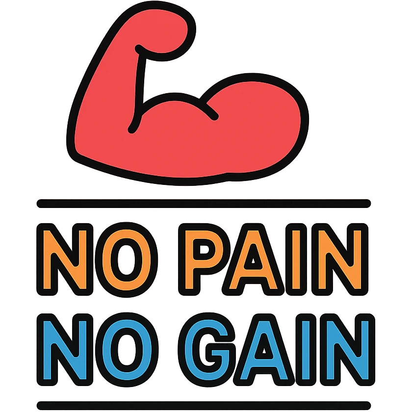 no pain, no gain emoji