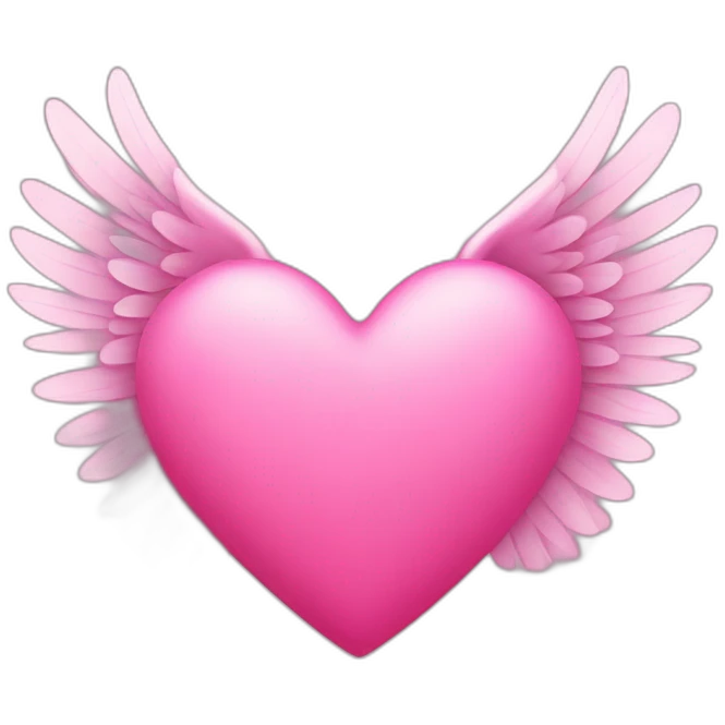 Pink heart with wings emoji