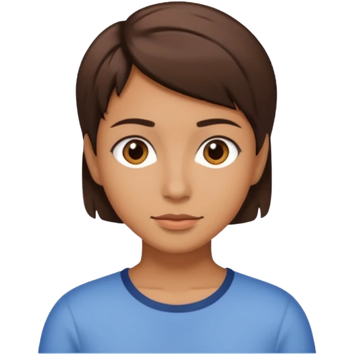 hispanic with short brown hair emoji