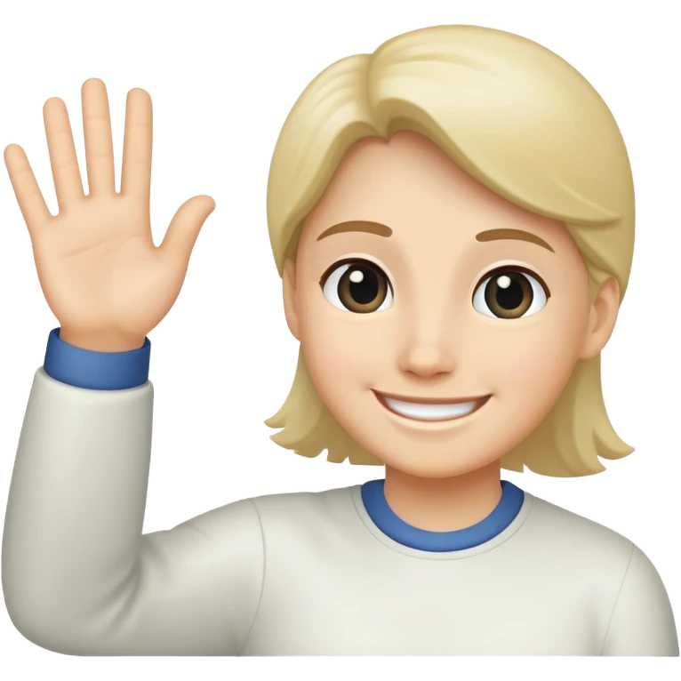 Bye, saying farewell. emoji