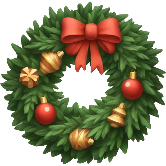 Cozy Christmas Wreath Traditional Nostalgic Aesthetic  emoji