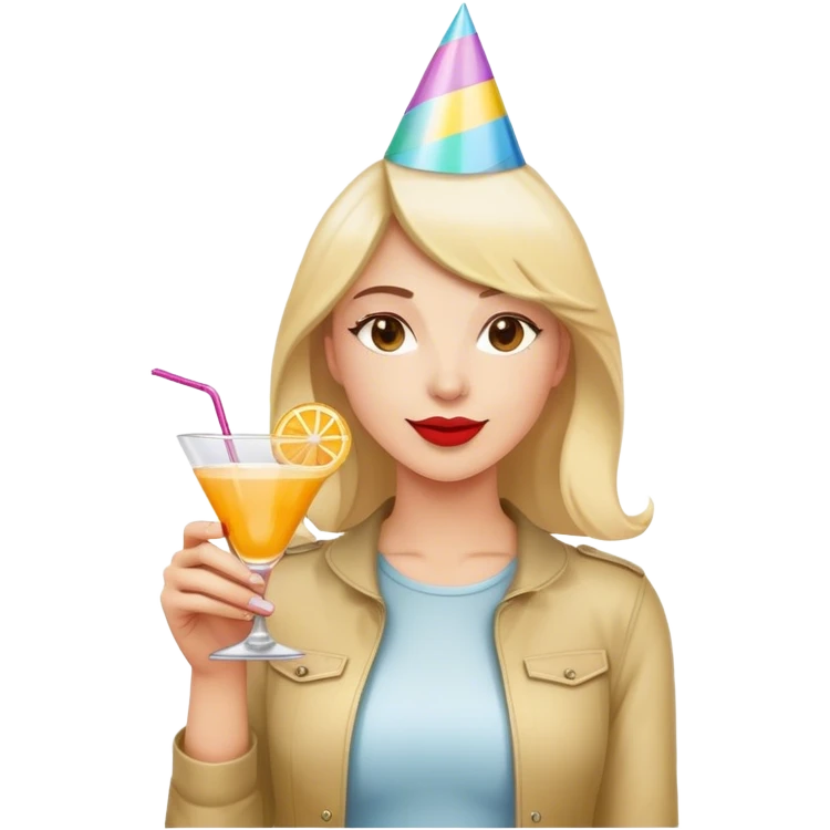 Birthday girl celebrating turning 30 emoji