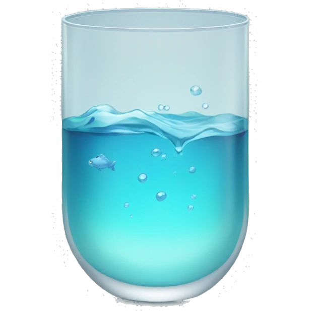 clear water in glass emoji