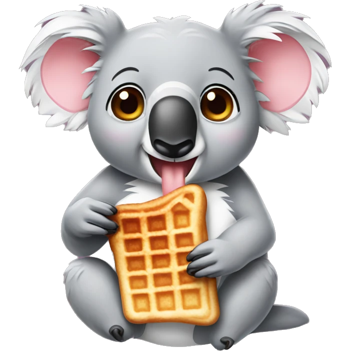 Koala eating a waffle  emoji