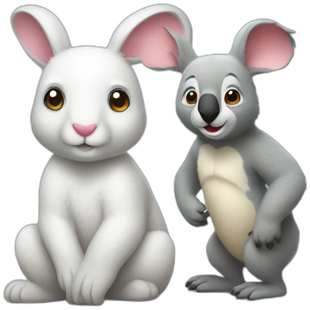 Rabbit & Koala bear emoji