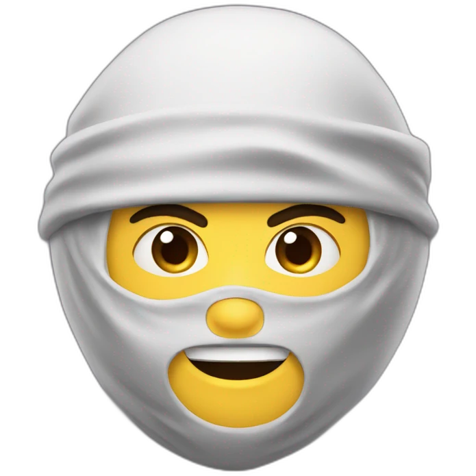 Ninja face reveal  emoji