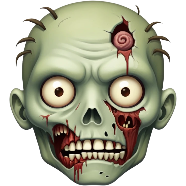 rosto de zumbi com minha cara emoji