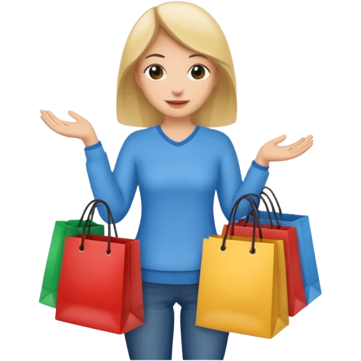 woman holding shopping bags emoji