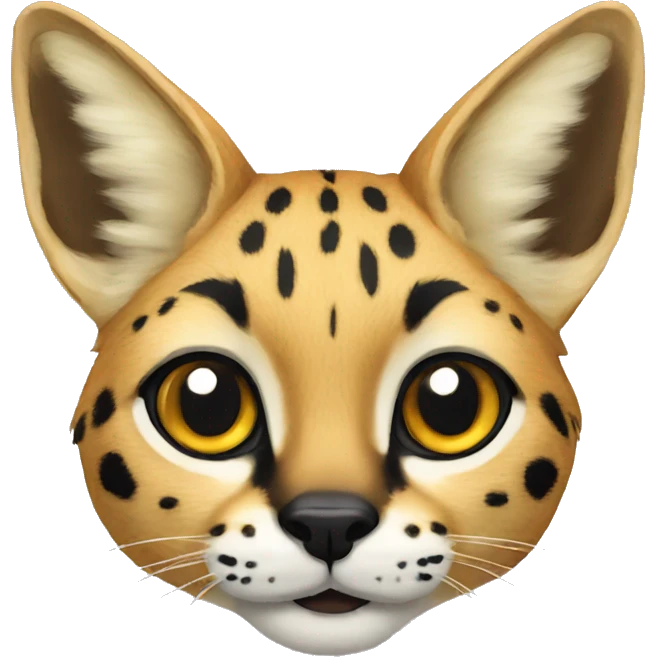 Serval cat head emoji