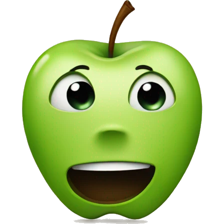 apple with face and have ozempic  emoji